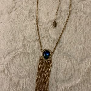 Nicole by Nicole Miller large rhinestone  cascade chain statement necklace